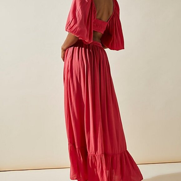 Free People Cross My Heart Maxi Dress  Size Medium - Picture 1 of 5